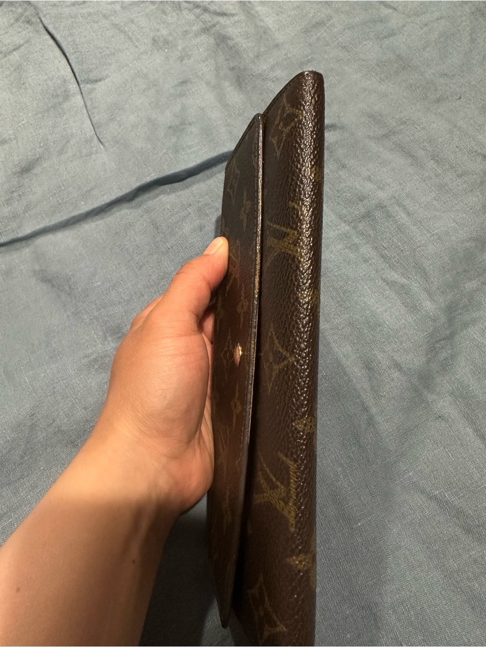 Vintage Louis Vuitton Monogram Canvas Brown & Gold Continental Wallet - Picture 3 of 14